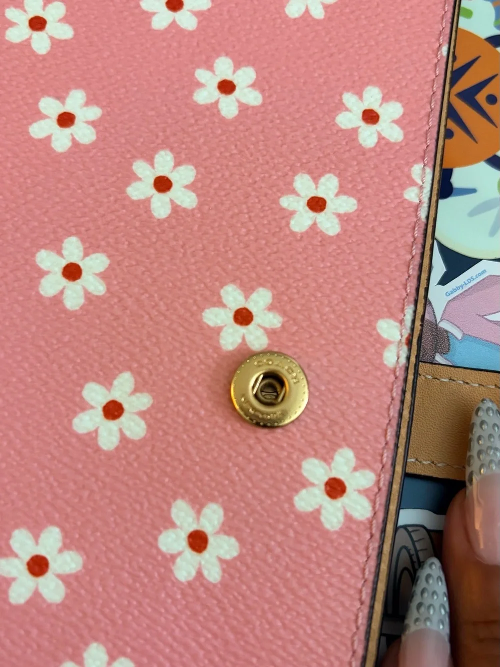 *pre-loved* COACH pink floral notebook cover